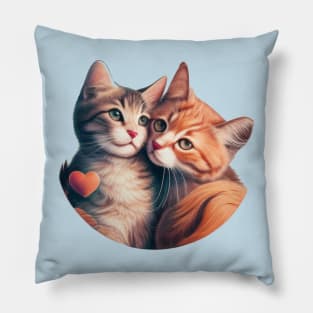 Twins cat Pillow