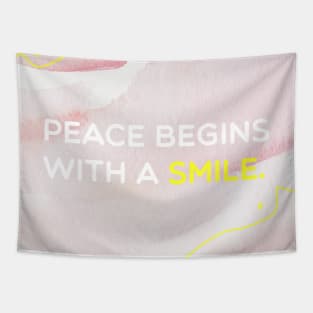 Peace Begins with a Smile Tapestry