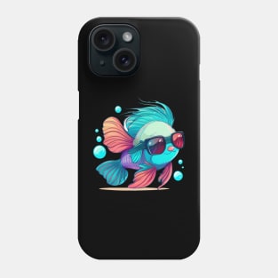 COOL BETTA FISH WITH SUNGLASSES Phone Case