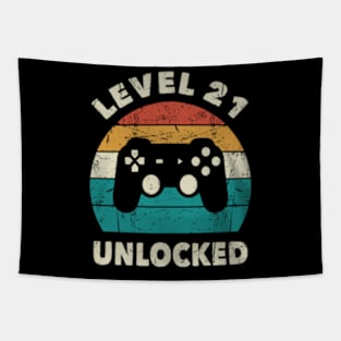 21st Birthday Decoration Level 21 Video Tapestry