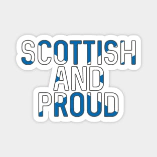 Scottish and Proud, Scottish Saltire Flag Slogan Design Magnet