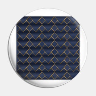 Golden triangular pattern on navy blue background filling the frame. Pin