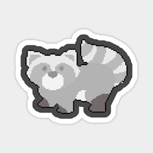 Gray Fox's Charm: Pixel Art Design for Fashionable Apparel Magnet