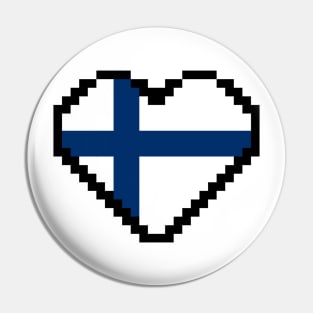 Finland Flag Pixel Art, Finnish flag pixel art Pin