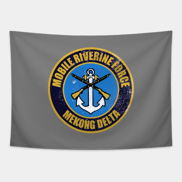 Mobile Riverine Force Patch (distressed) Tapestry by TCP