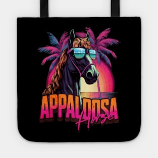 Retro Wave Appaloosa Horse Miami Tote