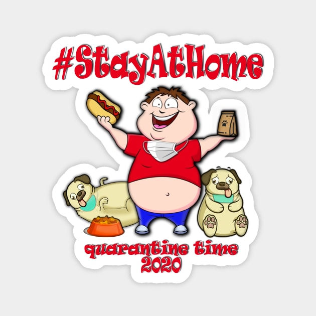 #StayAtHome Magnet by AnimeWorld