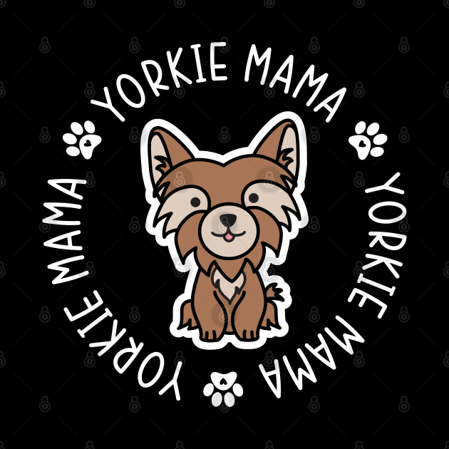 Yorkie Mama Yorkshire Terrier Mom Dog by GlimmerDesigns