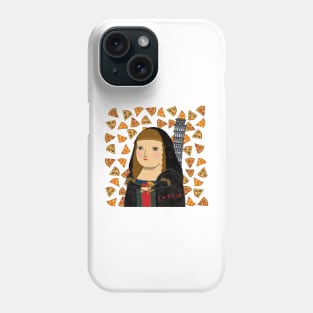 Mona Lisa loves Pizza Phone Case