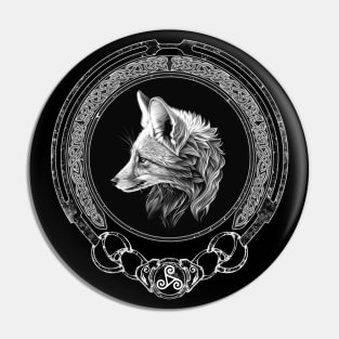 Celtic fox Zodiac Pin