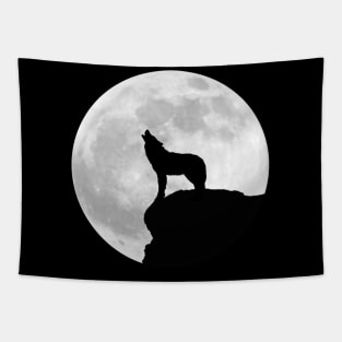 Wolf under the moon Tapestry