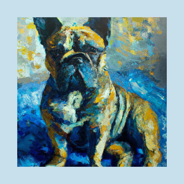 French Bulldog in the style of Van Gogh by Star Scrunch