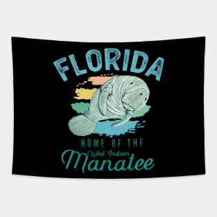 Florida Home Of The West Indian Manatee Tapestry