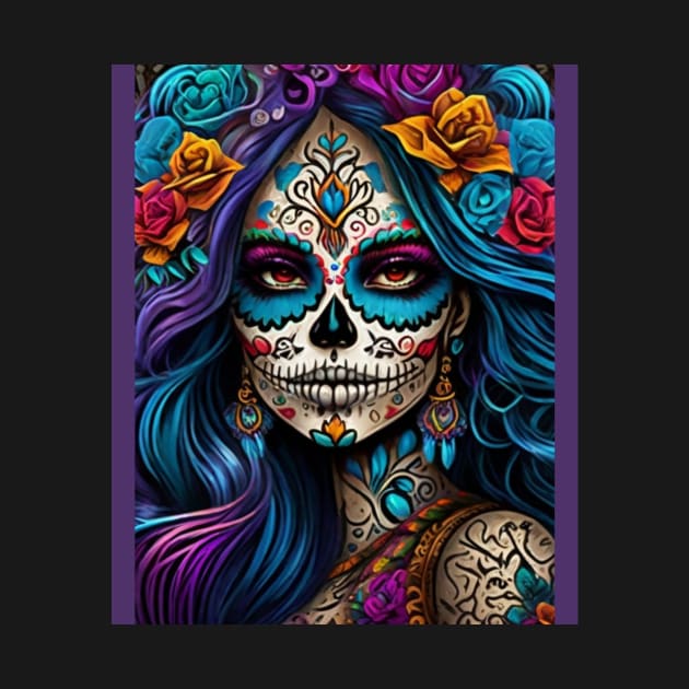 Colorful Tribute: Day of the Dead Makeup Artistry by ImaginativeInkPOD