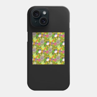 Floral Doodle with Butterflies Phone Case