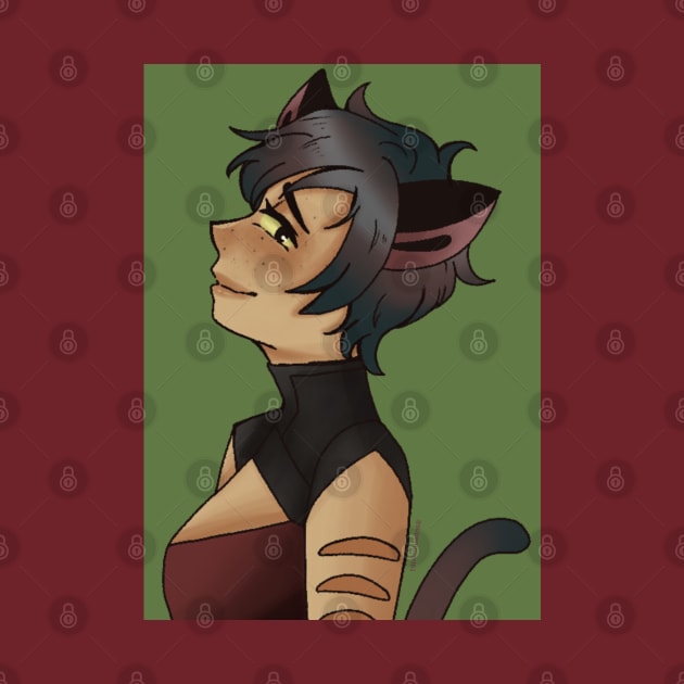 Short Haired Catra by supernovart61