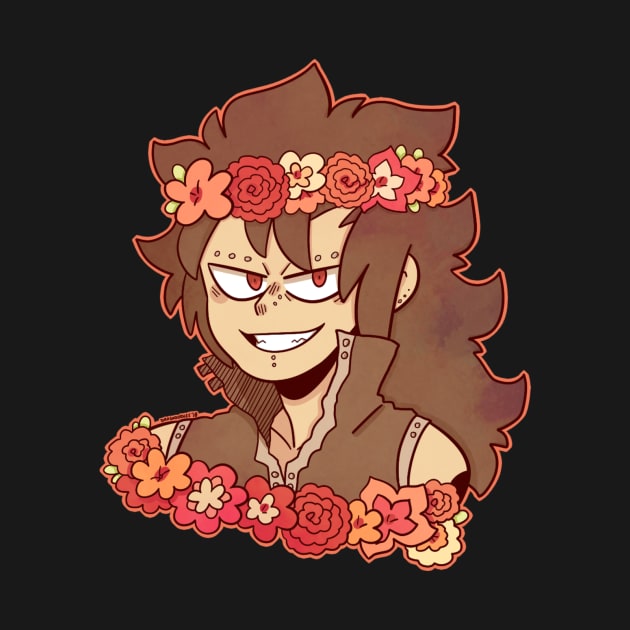 Gajeel Flower Crown sticker by Dragnoodles