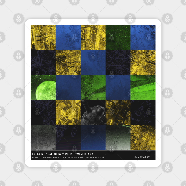 Kolkata (Calcutta) India West Bengal Aesthetic Pixel Cubes Kolkata