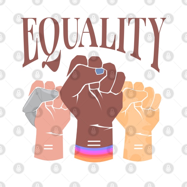 equality ( diverse raised clenched fists ) by acatalepsys 