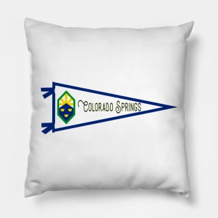 Colorado Springs Flag Pennant Pillow