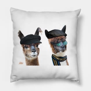 Best Friends Two Albacas Llamas Pillow