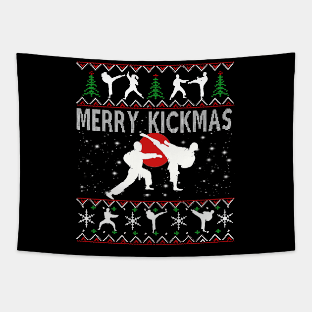 Merry Kickmas Tapestry by Komlin