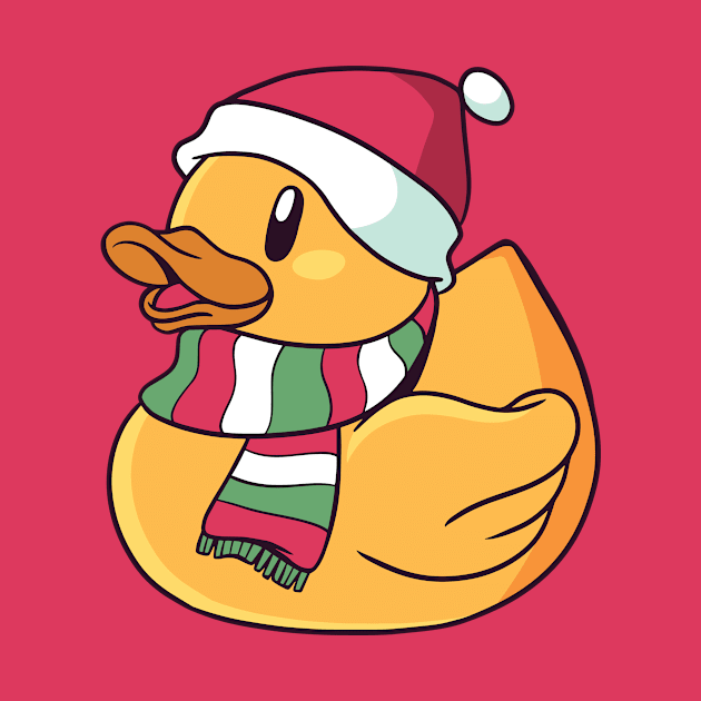 Christmas Winter Rubber Duck by SLAG_Creative