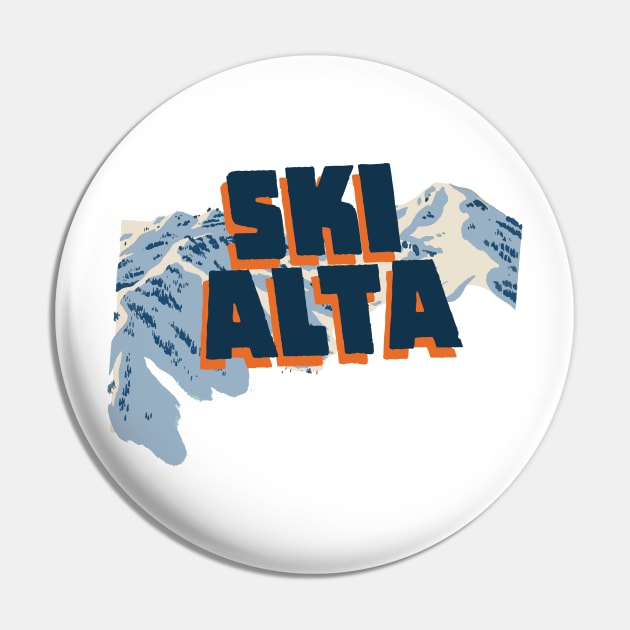 Cool Ski Alta Utah Pin by ROEDERcraft