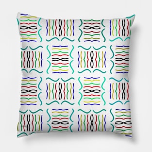 seamless cross pattern with colorful curves Pillow