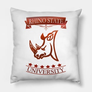 Rhino State University Campus and College Pillow