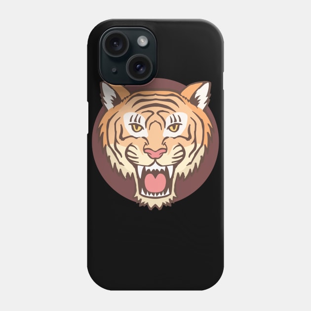 Tiger Head Phone Case by madeinchorley