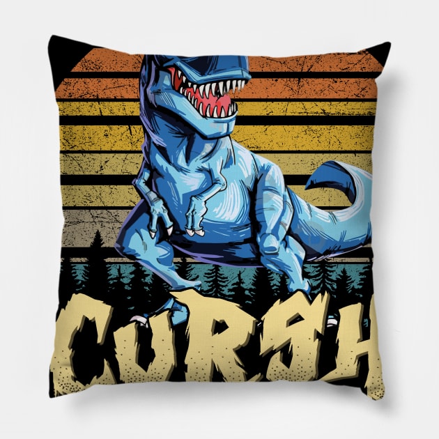 I'm Ready To Crush Kindergarten Dinosaur Back To School Pillow by bunnierosoff21835