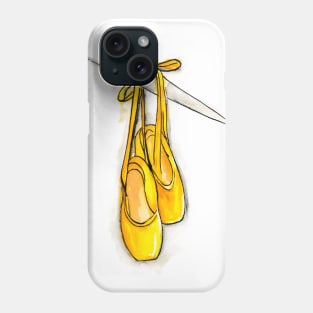 Yellow Pointe shoe Phone Case