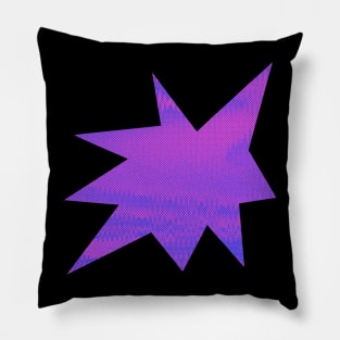 Halftone Burst: A Vibrant, Grungy, and Explosive Design Pillow