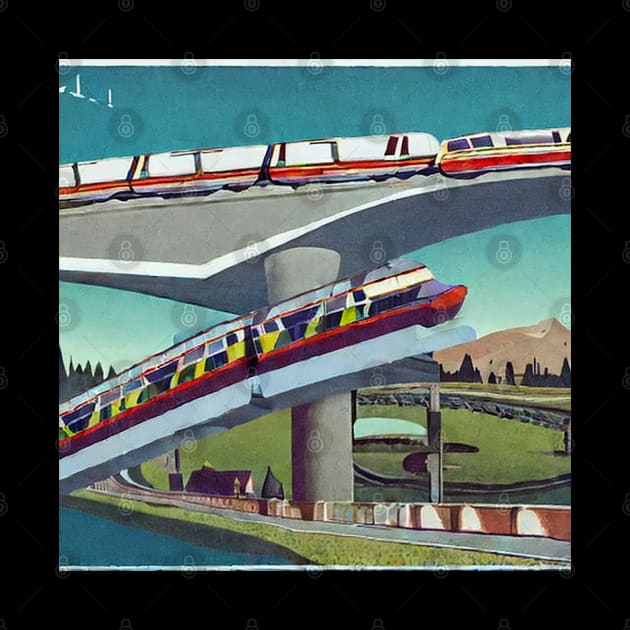 Monorail 1971 (Retro Vintage look) by Prints Charming