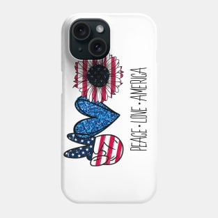 Peace Love America Phone Case