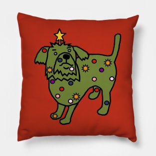 Funny Christmas Tree Dog Pillow