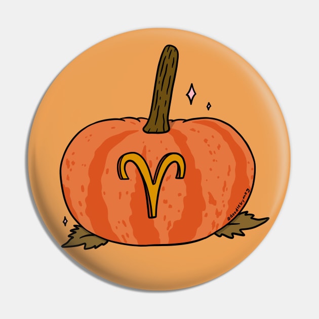 Aries Pumpkin Pin by Doodle by Meg