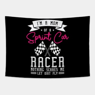 Sprint Car Dirt Track Racing Tapestry