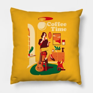 VINTAGE MOMENT COFFEE TIME Pillow