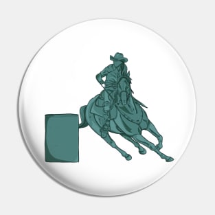 Turquoise Barrel Racer Pin