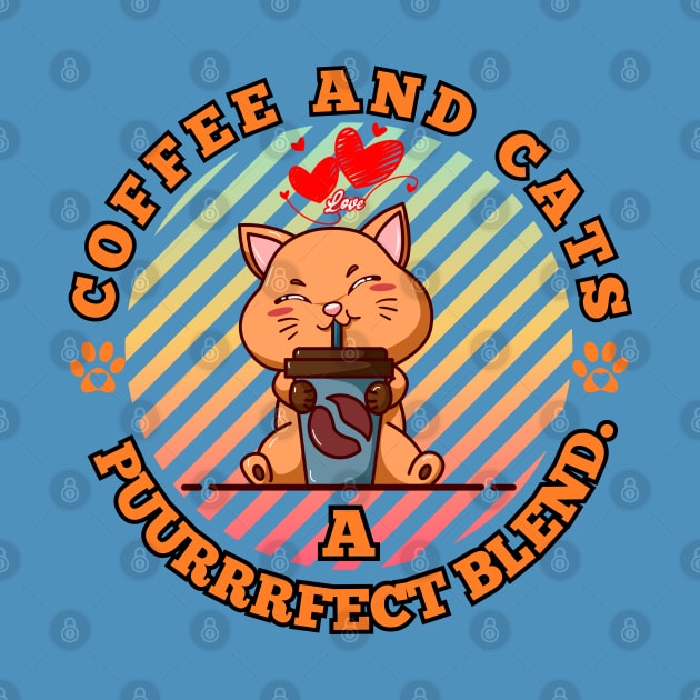 Coffee and Cats a purfect blend this kitten loves caffeine by Shean Fritts 