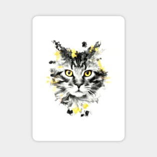 Cat with yellow eyes Magnet