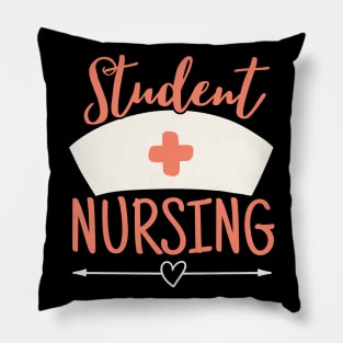 Pastel Nurse Students Nursing Orange Pillow