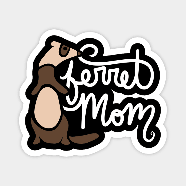 Ferret Mom Magnet by bubbsnugg