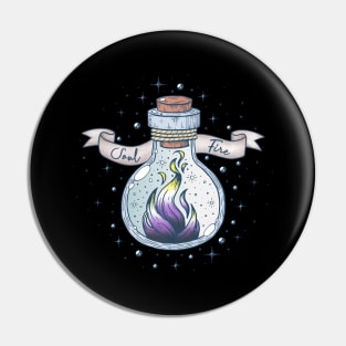 Nonbinary Fire Occult Bottle LGBT Pride Flag Pin