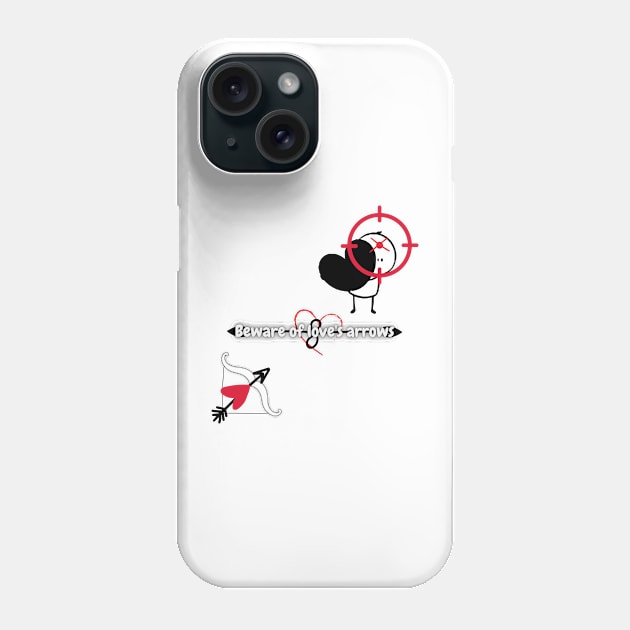 Beware of love's arrows - Valentaines day Phone Case by Smiling-Faces