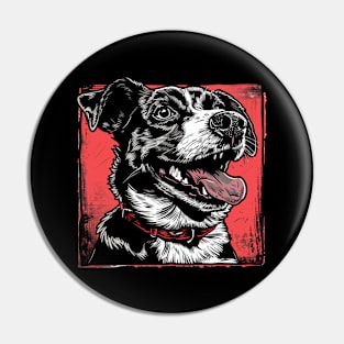 Retro Art Australian Cattle Dog Lover Pin