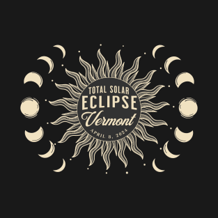 Total Solar Eclipse Vermont USA April 2024 T-Shirt