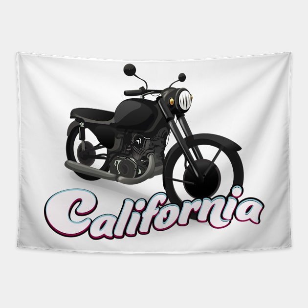 California Motorbike Tapestry by nickemporium1